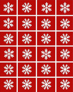 Classic Red White Snowflake Scatter Rug