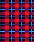 Classic Red Blue Plaid Tartan Squares Rug