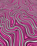 Vibrant Pink Zebra Stripe Abstract Rug
