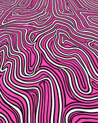 Vibrant Pink Zebra Stripe Abstract Rug