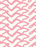 Chic Blush Ribbons Contemporary Weave Rug