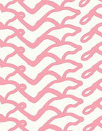 Chic Blush Ribbons Contemporary Weave Rug