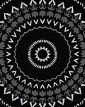 Monochromatic Radial Mandala Medallion Rug