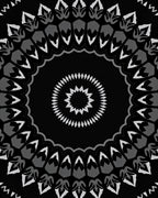 Monochromatic Radial Mandala Medallion Rug
