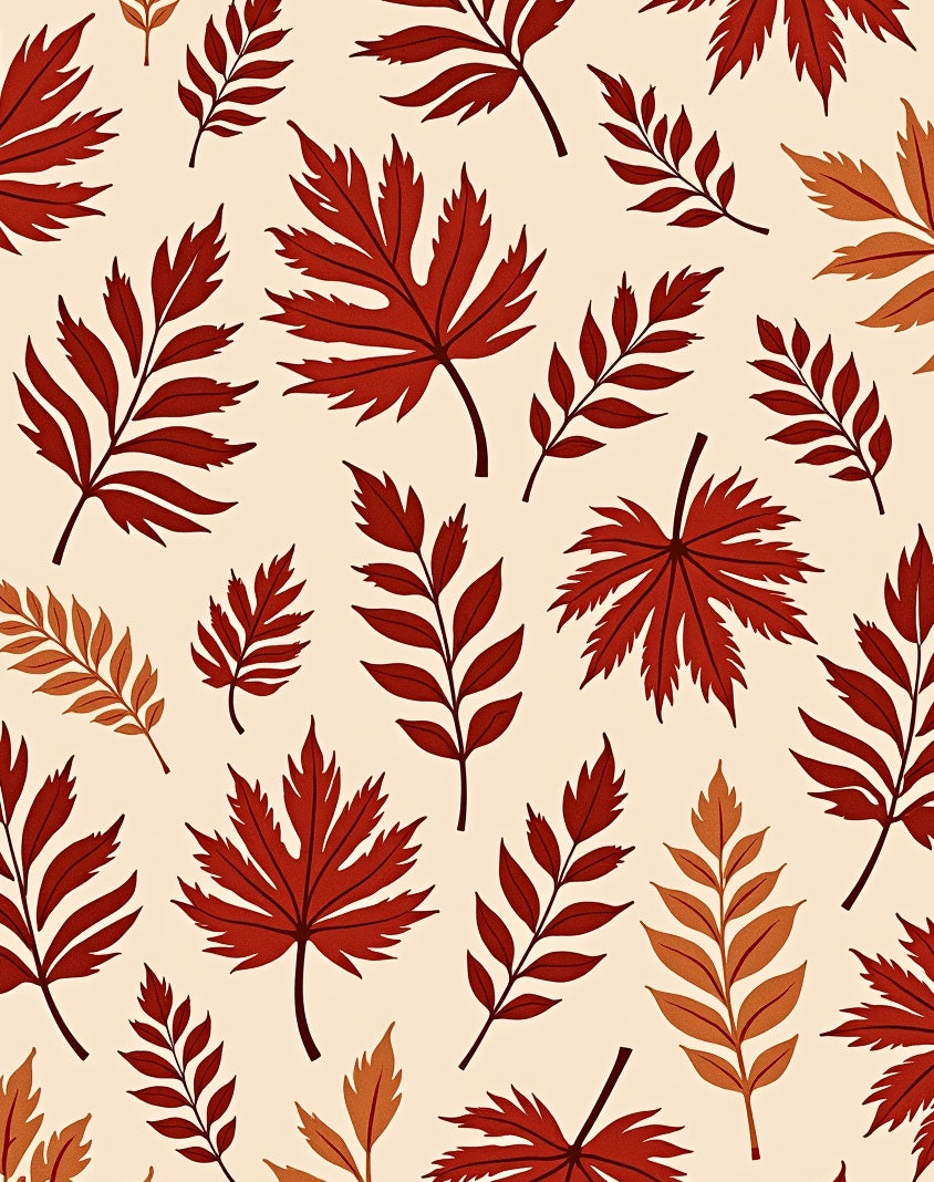 Crimson Autumn Leaf Medley Rug