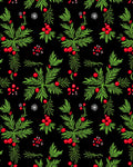 Verdant Holly Berry Sprigs Rug