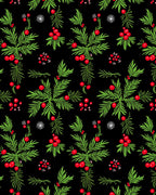 Verdant Holly Berry Sprigs Rug