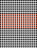 Black White Orange Gingham Houndstooth Rug