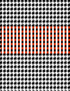 Black White Orange Gingham Houndstooth Rug