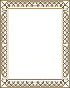 Rich Brown Interlocking Geometric Border Rug
