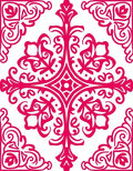 Exotic Fuchsia Scrollwork Mandala Rug