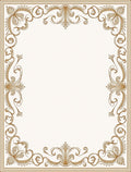 Antique Golden Acanthus Flourish Border Rug