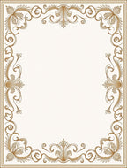 Antique Golden Acanthus Flourish Border Rug