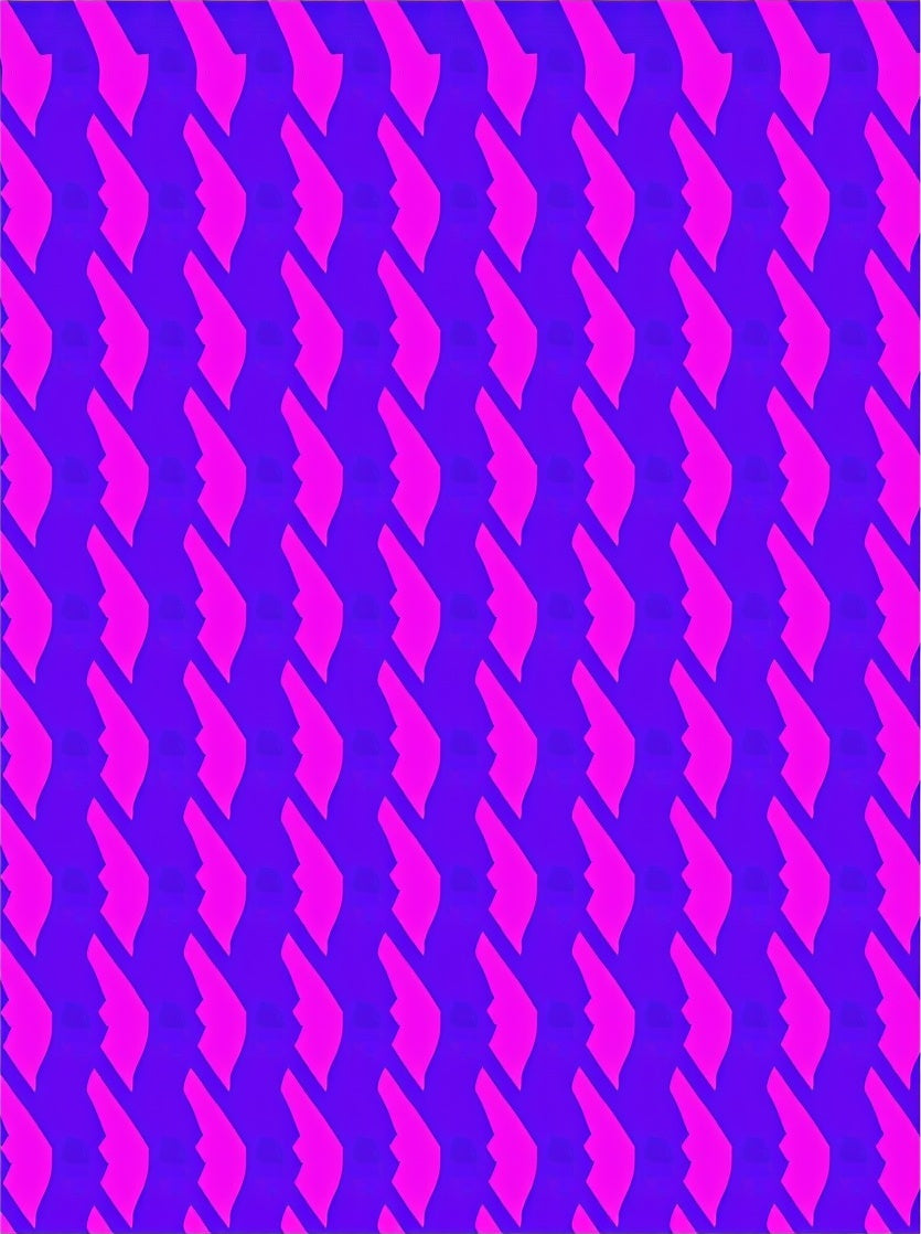 Electric Pink Diagonal Swirls Rug