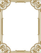 Golden Brown Art Nouveau Scroll Work Rug