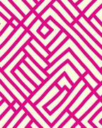 Bold Magenta Geometric Maze Rug