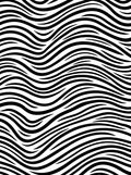 Black White Wavy Stripe Rug