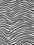 Black White Wavy Stripe Rug