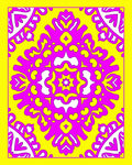 Vibrant Magenta Floral Medallion Rug