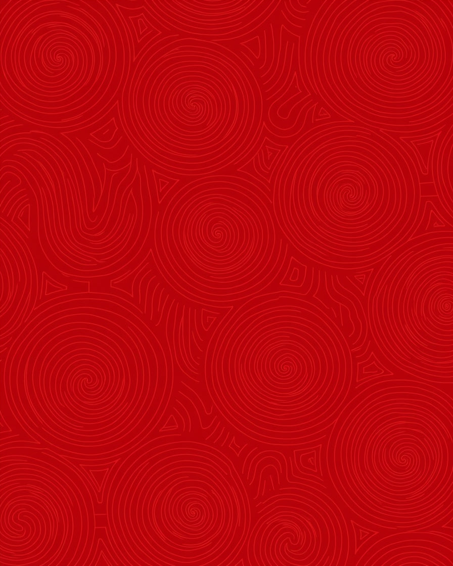Crimson Swirl Geometric Abstract Rug