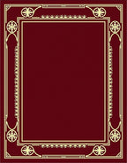 Crimson Gold Ornate Border Rug