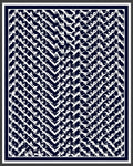 Deep Blue Jagged Chevron Array Rug