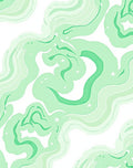 Mint Green Swirling Nebula Stars Rug