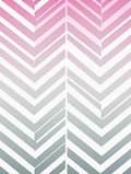 Graded Pink Gray Chevron Accent Rug