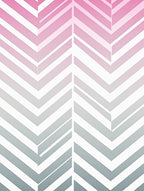 Graded Pink Gray Chevron Accent Rug