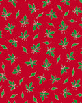 Crimson Forest Green Leaf Burst Rug
