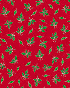 Crimson Forest Green Leaf Burst Rug