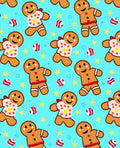 Cheerful Gingerbread Man Starry Medley Rug