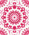 Fuchsia Floral Mandala Symmetry Rug