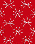 Red White Snow Flake Repeating Pattern Rug