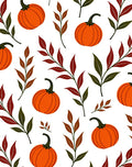 Autumn Pumpkin Leaf Garland Rug