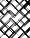 Bold Black White Intersecting Lines Rug