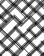 Bold Black White Intersecting Lines Rug