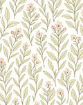 Delicate Peach Blossom Botanical Sprig Rug
