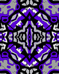 Bold Violet Organic Symmetry Rug