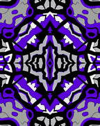 Bold Violet Organic Symmetry Rug