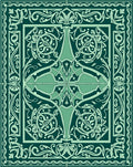 Emerald Green Art Nouveau Floral Rug