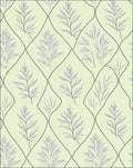 Pale Green Leafy Vine Lattice Rug