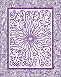 Whimsical Purple Swirl Center Bloom Rug