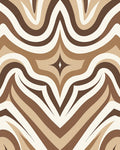 Earthy Neutral Retro Swirl Rug