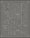 Black White Abstract Geometric Lines Rug