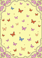 Whimsical Yellow Butterfly Garden Rug