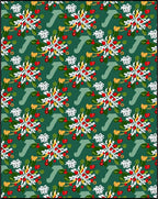 White Red Berry Floral Butterfly Garland Rug