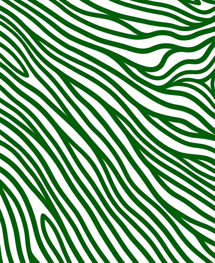 Abstract Green Zebra Striped Rug