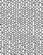 Abstract Black Mesh Mosaic Rug