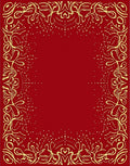 Crimson Gold Ornate Border Rug